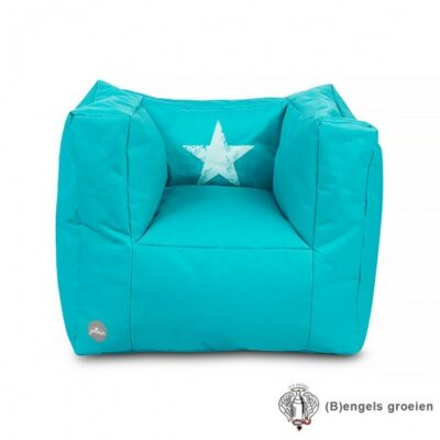 Fauteuiltje - Beanbag - Faded Star - Aqua