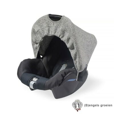 Zonnekapje - Autostoel - Stonewashed knit - Grijs