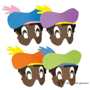 Zwarte Piet - Foam maskers - 3 Ass