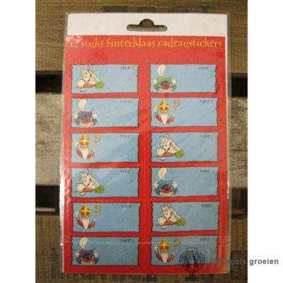 Sint en Piet - Cadeaustickers - 24 St.