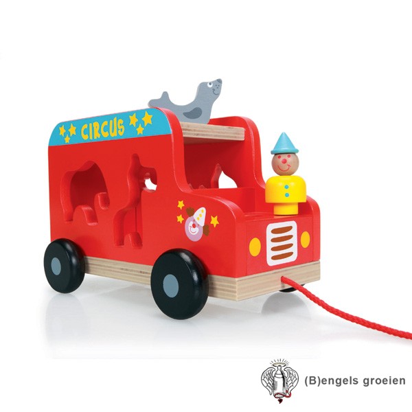 Trekauto - Circuswagen - Incl. Accessoires