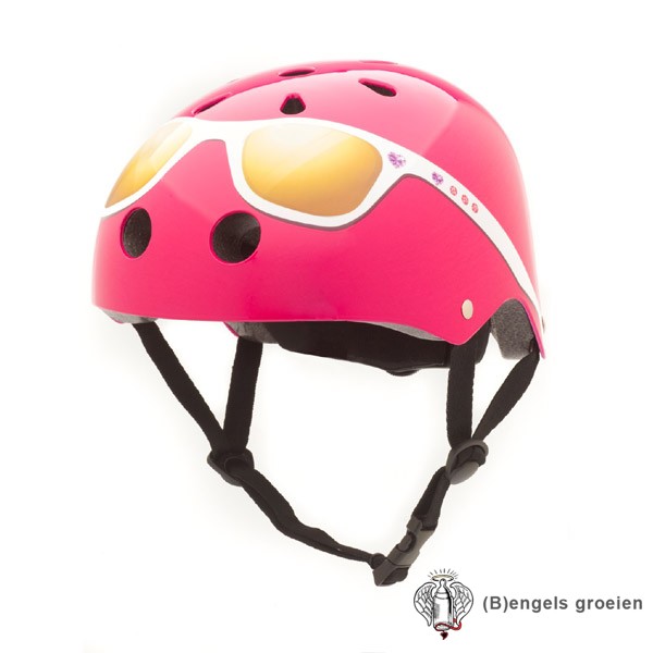 Veiligheids helm - Roze met Zonnebril - M
