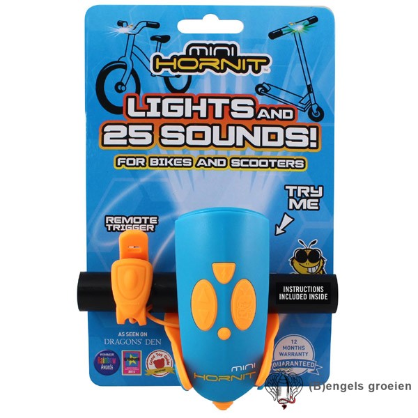 Fietslamp met geluid - Mini Hornit - Blauw